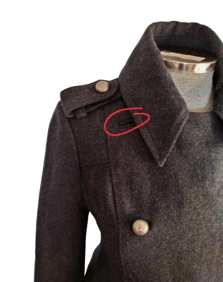 Chaqueta militar lana gris Bimba y Lola • Talla S