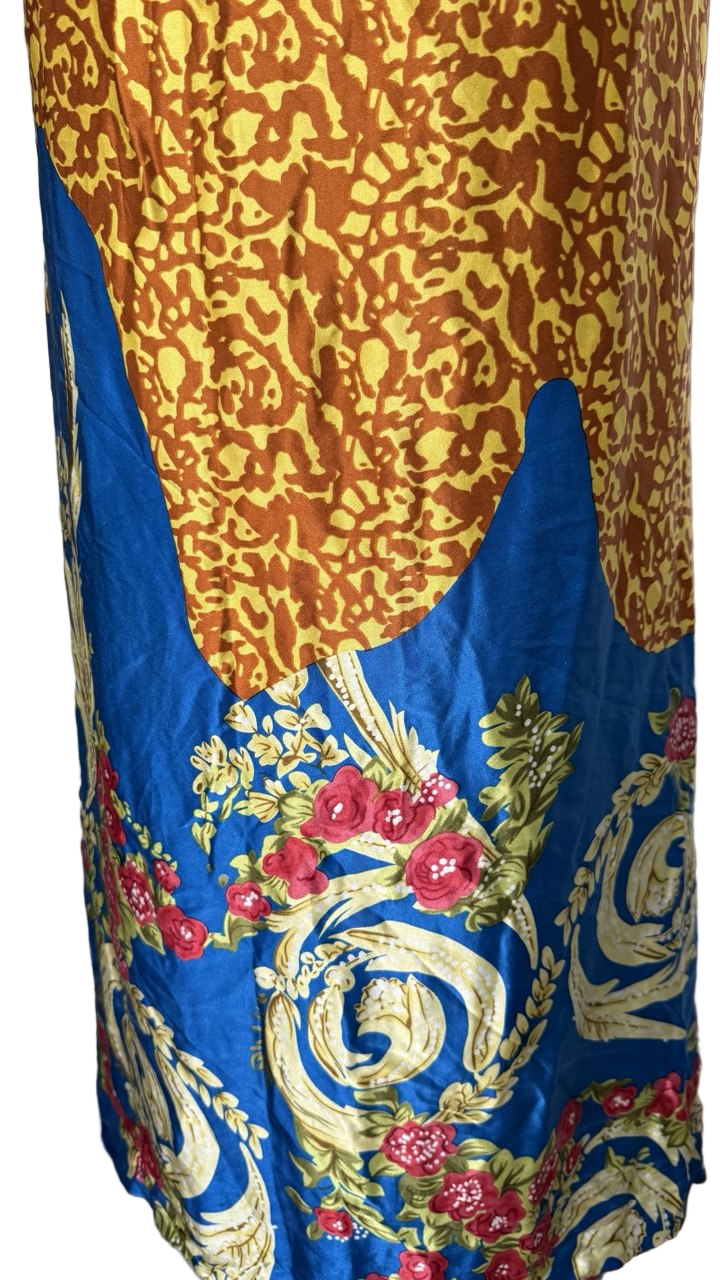 Vestido maxi seda estampada Matilde Cano • Talla XXL