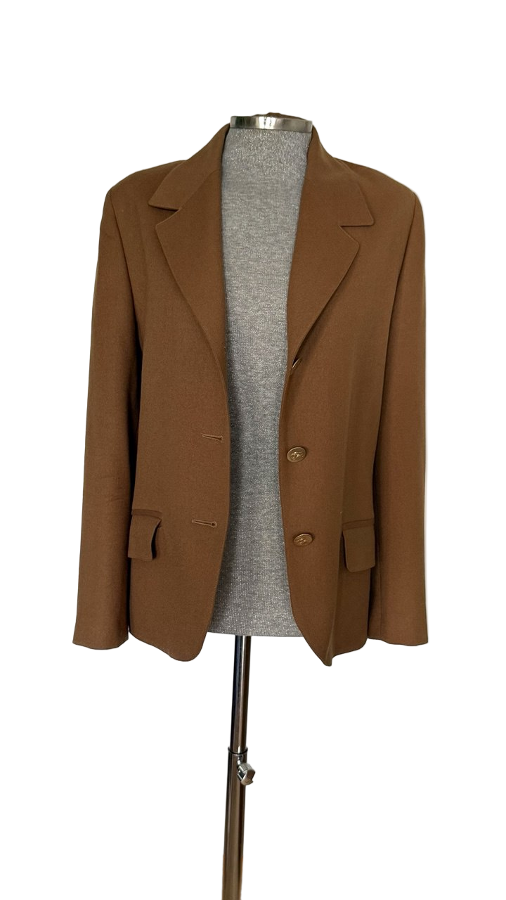 Americana Burberrys lana merino camel • Talla XXL